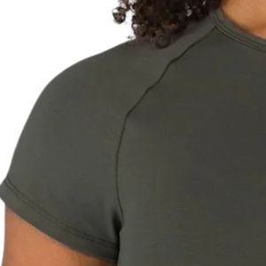 White Women's Fitted Baby Tee Cotton Gym T Shirt Fitness Workout Activewear <b>Athletic</b> Training Exercise Sports Short Sleeve Perfo - Product Image 5