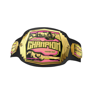 Cinturón de Campeonato Personalizable en Dorado y Rosa, Cinturón con Título de 'Campeón' Personalizado con Texto a Medida - Product Image 6