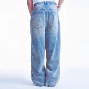 กางเกงยีนส์ทรงแบ็กกี้สำหรับผู้ชาย สไตล์ใหม่ สำหรับใช้งานกลางแจ้ง คุณภาพดีที่สุด สีพื้น - Product Image 2