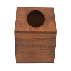 Portapañuelos de Madera de Alta Calidad con Acabado Marrón, Soporte Decorativo para Servilletas, Almacenamiento de Mesa para Comedor, Restaurante, Hotel - Product Image 3