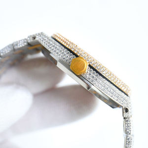 นาฬิกา Mossinate สแตนเลสสตีล VVS มอยส์ซาไนต์ นาฬิกาจักรกลเพชร ผู้ชาย ฮิปฮอป บัสดาวน์ ผ่านการทดสอบเพชร 100% - Product Image 4