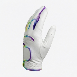 Premium Unisex Cabretta Leather Golf <b>Glove</b> Left Hand Soft Grip Breathable Floral Pattern Outdoor Sports OEM ODM Supplier - Product Image 6