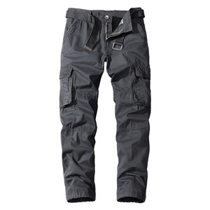 Pantalon cargo ample pour homme avec logo personnalisé de haute qualité, coupe droite, multi-poches, streetwear, respirant et léger - Product Image 2