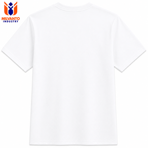 เสื้อยืดผู้ชายผ้าฝ้ายแท้ 100% 250 GSM สีขาวล้วน ปักโลโก้ได้ |   เสื้อแขนสั้น ทรงปกติ คอกลม ระบายอากาศได้ดี เย็บอย่างมีคุณภาพสูง - Product Image 2