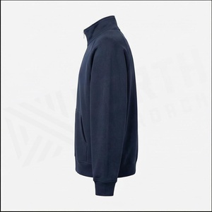 North Approach Men's <b>Navy</b> Blue Zip-Up Sweatshirt Raglan Sleeve Solid Color Front Pocket Casual Regular Fit Autumn Wear - Product Image 3