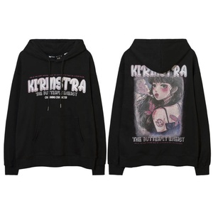 Sudaderas con capucha transpirables de gran tamaño con hombros caídos artesanales de perforación en caliente, sudaderas térmicas bordadas personalizadas para hombres - Product Image 1