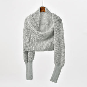Pull en laine/acrylique tricoté à la main pour femme, multifonctionnel, chaud pour l'hiver, vente chaude, directement de l'usine - Product Image 1