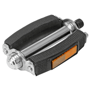 Pédale de vélo Roadster pour vélos de 22 et 24 pouces, en caoutchouc noir, corps en acier BCP avec réflecteur, roulement à billes, pièces durables - Product Image 5