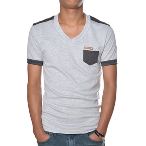 เสื้อยืดออกกำลังกายผู้ชายขายดี พิมพ์โลโก้ได้ตามต้องการ คอวี ผ้าฝ้ายแท้ 100% ระบายอากาศได้ดี เป็นมิตรกับสิ่งแวดล้อม แขนสั้น - Product Image 5