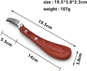 Cuchillo Profesional de Doble Hoja para Pezuñas de Caballo, Herramientas de Herrador de Acero Inoxidable Ultra Afiladas con Mango Ergonómico Antideslizante - Product Image 2