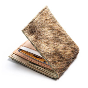 Portefeuille en cuir de vachette sur mesure pour homme, portefeuille en cuir à poils, portefeuille fin fait main, portefeuille bifold de qualité supérieure - Product Image 3
