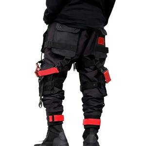 Pantalon cargo techwear pour homme, streetwear tactique, joggers hip hop, multi-poches, rubans, pantalon de jogging urbain cyberpunk, extérieur - Product Image 4