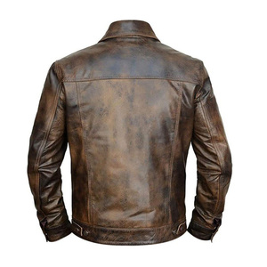 Custom Made Wholesale Coated <b>Leather</b> Varsity <b>Jackets</b> Breathable Stand Collar Plus Size Men's Vintage Unique Logo Best Price - Product Image 2
