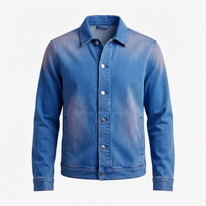 Veste en jean tendance pour homme avec doublure chaude, look streetwear urbain, idéale pour un style hivernal au quotidien - Product Image 1