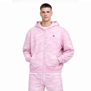 Sudadera con capucha y cremallera completa de diseño de camuflaje de moda al por mayor, de algodón grueso y forro polar, para caza, con estampado Real Tree, personalizada, OEM - Product Image 1