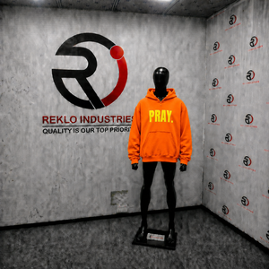 Orange Oversized Pray Graphic <b>Hoodie</b> <b>Yellow</b> Letter Print Streetwear Pullover Sweatshirt Unisex Casual Fashion Hooded Top For <b>Men</b> - Product Image 3