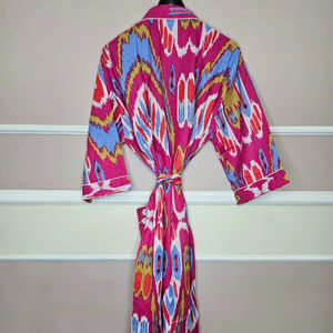 Kimono de Algodón Hecho a Mano Estilo Japonés para Mujer, Bata con Estampado Floral, Ropa de Playa y de Estar por Casa, Ropa de Dormir, Kimono Cómodo - Product Image 1