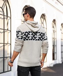 Sudadera con Capucha, Mezcla de Poliéster y Algodón, Gruesa, Cálida, Invernal, Ecológica, Transpirable, Ropa Deportiva, Informal, para Gimnasio - Product Image 3