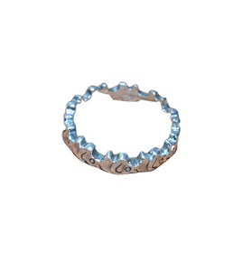 Bague en argent sterling 925 plaqué or rose avec pierre naturelle et motif étoile pour femme - Cadeau tendance pour les fêtes - Product Image 1