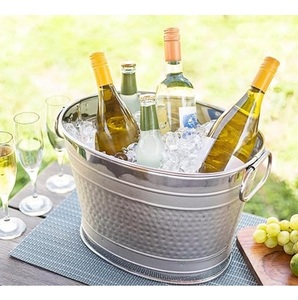 Insulated Stainless Steel Beverage Tub with Handles Double Wall Wine <b>Drink</b> Cooler <b>Bucket</b> for Parties Large Capacity <b>Drink</b> Cooler - Product Image 4