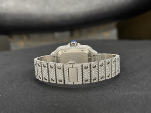 Luxury Square <b>Arabic</b> Dial VVS Moissanite Stainless Steel Women's <b>Watch</b> with Automatic Mechanical Movement and Auto Date - Product Image 3