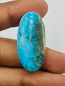 Turquesa persa cabujón ovalado pulido tamaño palma de la mano 34 x 17 x 8 mm forma libre Gema suelta para fabricación de joyas precio al por mayor - Product Image 3