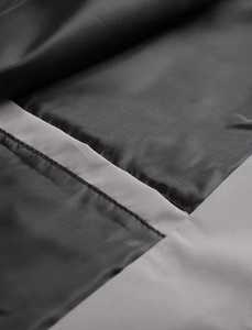 Blouson bomber gris pour homme, couleur unie, fermeture éclair sur le devant, col montant décontracté, coupe-vent, matière polyester, vêtement d'hiver, rembourrage en polyester - Product Image 3