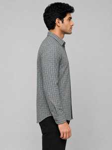 เสื้อเชิ้ตแขนยาวผู้ชาย ผ้าฝ้ายผสมไลคร่า พิมพ์ลาย ปกคอพับ ใส่ได้ทุกโอกาส เหมาะกับทุกสภาพอากาศ - Product Image 2