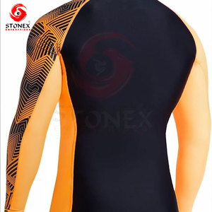 Custom Men's Compression Long Sleeve rash guard Moisture Wicking <b>Athletic</b> Gym Workout Running Base Layer Sportswear - Product Image 5