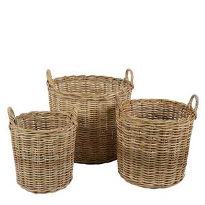 Premium Natural Rattan and Jute Woven Modern Eco-Friendly Storage <b>Basket</b> <b>Large</b> Circle Organizer for Home - Product Image 5