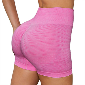 Shorts de sport personnalisés respirants pour femme, taille haute, extensibles dans quatre directions, séchage rapide, pour la course à pied, avec logo personnalisé - Product Image 1
