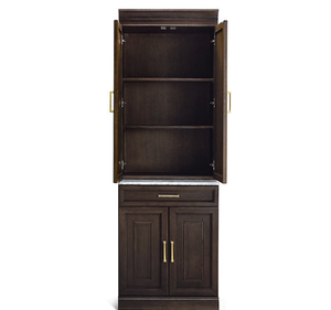 ตู้ไซด์บอร์ดไม้มะฮอกกานีคลาสสิกแบบมินิมอลพร้อมตู้โชว์กระจกสำหรับห้องนอน/ห้องนั่งเล่น เฟอร์นิเจอร์เก็บของสุดหรูสำหรับบ้าน - Product Image 2