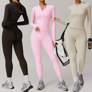 Conjunto Deportivo de Dos Piezas para Mujer, Ropa de Yoga con Cintura Elástica, Traje Deportivo para Entrenamiento, Pantalones de Chándal para Fitness - Product Image 5