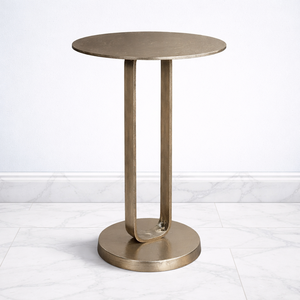 โต๊ะบาร์ทรงกลมดีไซน์เนอร์ ฐานรองรับสองชั้น ประหยัดพื้นที่ ทนทาน เหมาะสำหรับการตกแต่งบ้านสไตล์ร่วมสมัย - Product Image 1