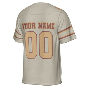 Custom American Football Jersey V-Neck Short Sleeve Sublimated Print Team <b>Name</b> Number Moisture Wicking Breathable Mesh Front - Product Image 2