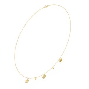 สร้อยคอทองคำ 18K ประดับจี้รูปดวงจันทร์เสี้ยว - Product Image 2