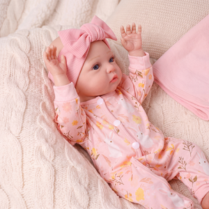 Babeside Hallie 16 Zoll Lebensechte Reborn-Babypuppe Vollsilikon Niedliches Kleines Mädchen Realistische Neugeborenen-Puppe - Product Image 3