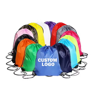 Sac à dos promotionnel en nylon et polyester avec cordon de serrage, sac à cordon personnalisé avec logo, sac de sport personnalisé, sac de voyage à cordon - Product Image 4