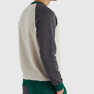 Sweat-shirts à col rond en coton 100% uni, logo personnalisé imprimé, manches longues, sweat-shirts oversize pour hommes - Product Image 6