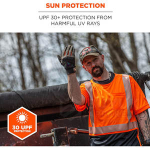 Chemise de travail à manches courtes haute visibilité, respirante, pour travaux en extérieur, t-shirt de sécurité haute visibilité à manches courtes - Product Image 5