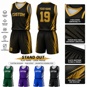 Forest Green Mesh Basketball Uniform Reversible Training Jersey & <b>Shorts</b> Set - Product Image 6