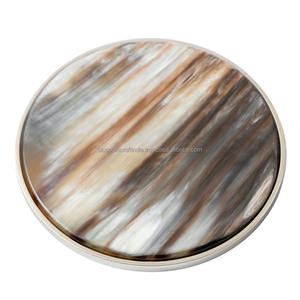 Juego de Posavasos de Cuerno Natural Artesanal Refinado, Artesanía Premium para Hoteles, Restaurantes, Bares, Cafeterías, Hogares, Decoración de Mesa, Protección - Product Image 1