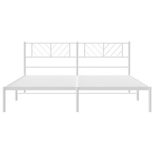 Base de Cama de Metal de Acero con Recubrimiento en Polvo Blanco, con Doble Espacio de Almacenamiento, Muebles Modernos y Elegantes - Product Image 5