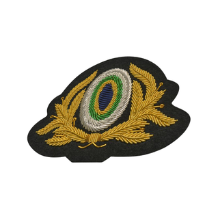 Hand Embroidered Bullion Wire Badges with Sequins Metal Decorations Eco-Friendly Luxury Fashion Customized Badges From Pakistan - Product Image 4