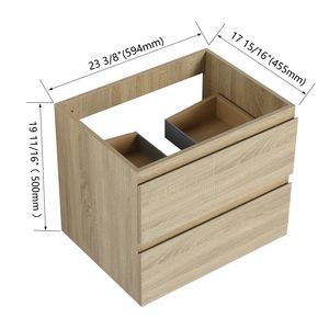 Meuble-lavabo mural de salle de bain de 24 pouces avec corps de meuble BVB01924LTO 2 - Product Image 2