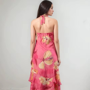 Nouvelle Robe Western Formelle 2026 à Imprimé Floral Tissé et Numérique pour Femme, Grande Taille, Col en V, Longueur Midi, Sans Manches, Taille Naturelle - Product Image 1