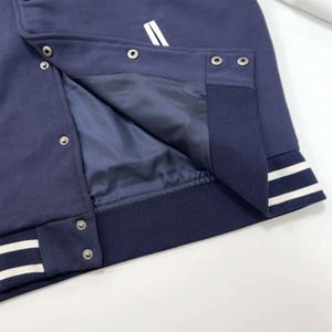 High Quality College Team <b>Jackets</b> Athletic Team Uniform Custom Embroidery Contrast Sleeve Varsity <b>Jacket</b> Snap Button Bomber Coat - Product Image 4