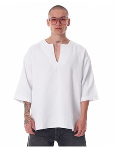 Camiseta Blanca sin Mangas para Hombre, Corte Regular, Cuello Redondo, Color Sólido, 100% Algodón Tejido, Diseño Liso, Estilo Vintage, Secado Rápido - Product Image 4