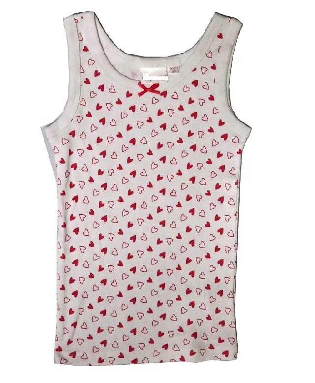 Экспортное качество, хлопковые летние жилеты для девочек с круглым вырезом и принтом из бангладеш