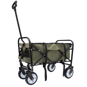 Carrello per vagoni pieghevole pieghevole marrone fuoristrada 225 libbre per la pesca da giardinaggio supporta il sistema di reggette per il campeggio - Product Image 4